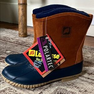 LaCrosse Brown and Blue Rain & Snow Boots